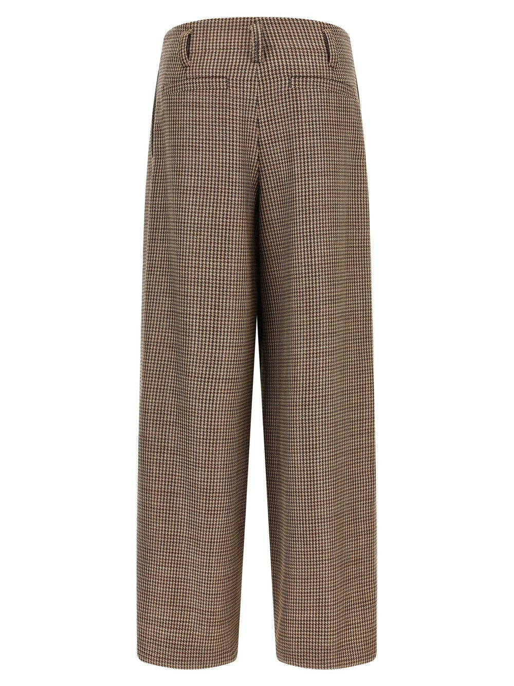 Brunello Cucinelli Brown Virgin Wool Flared Pants