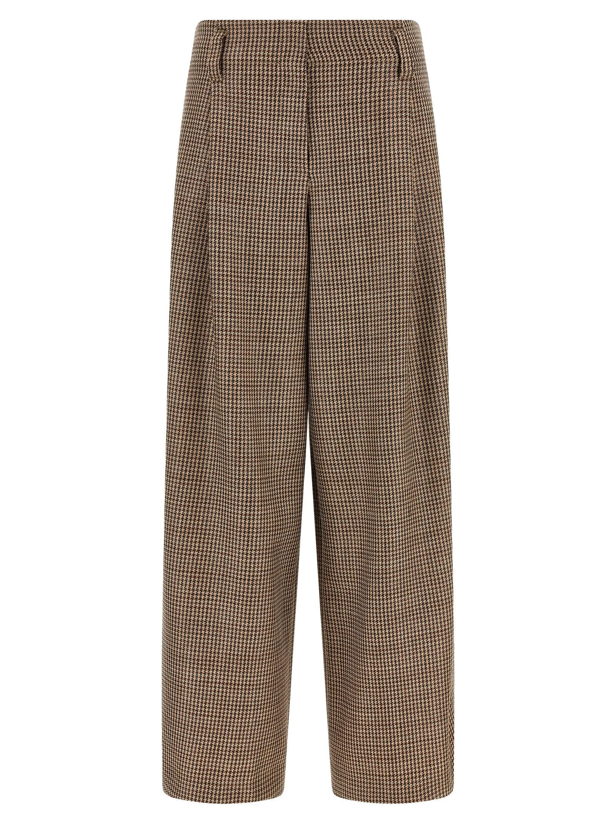 Brunello Cucinelli Brown Virgin Wool Flared Pants