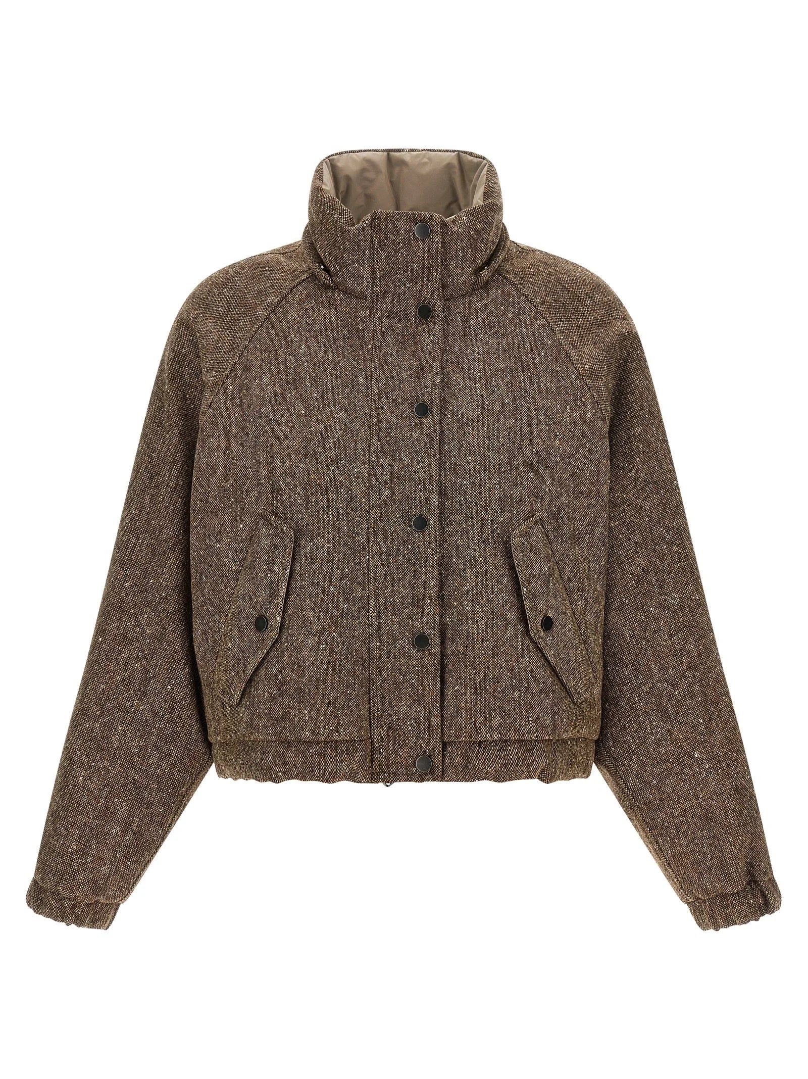 Brunello Cucinelli Brown Virgin Wool Full-Length Jacket