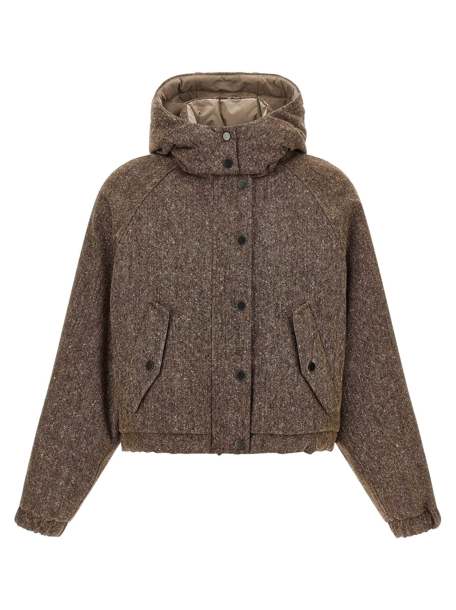 Brunello Cucinelli Brown Virgin Wool Full-Length Jacket