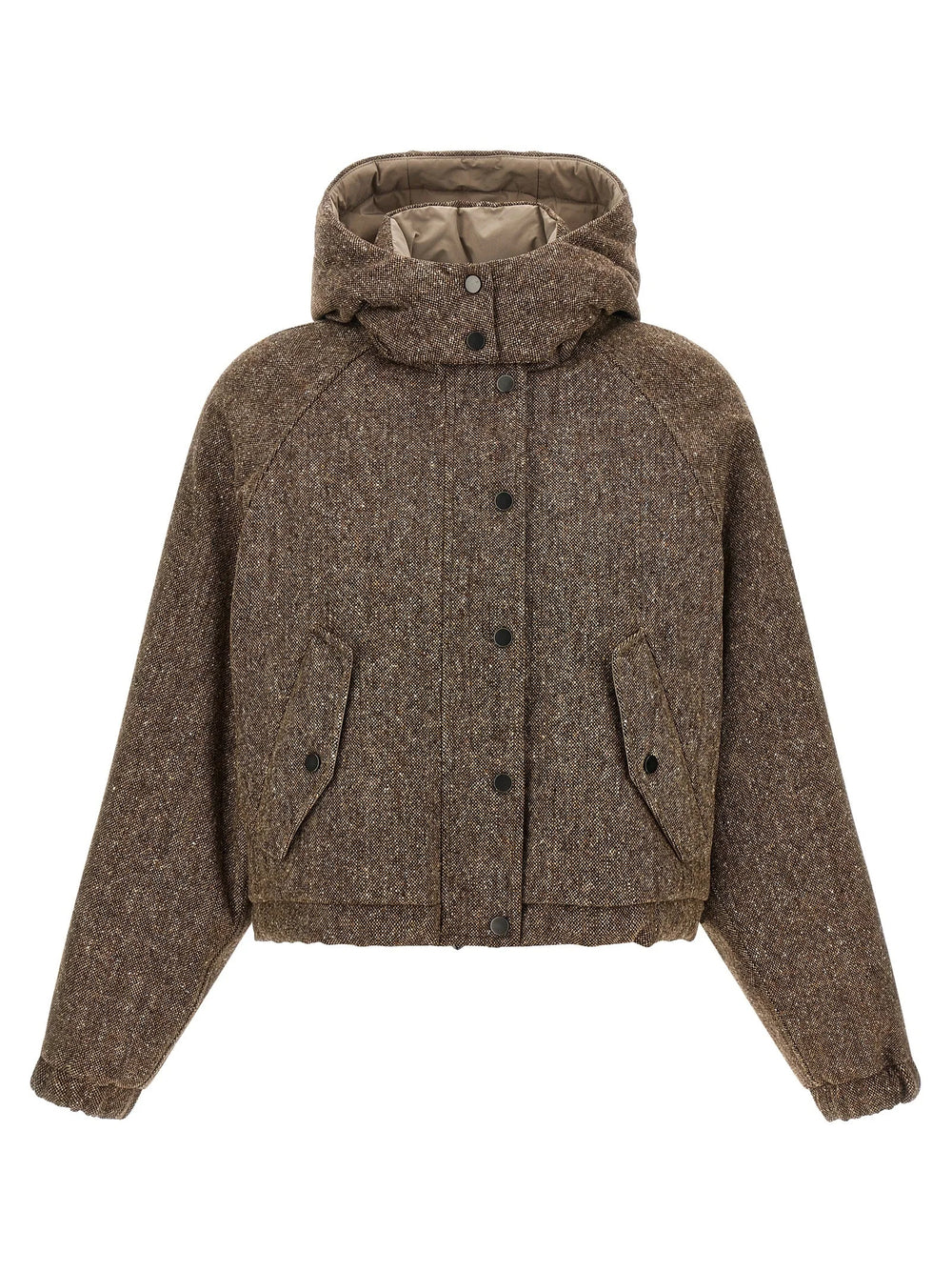 Brunello Cucinelli Brown Virgin Wool Full-Length Jacket