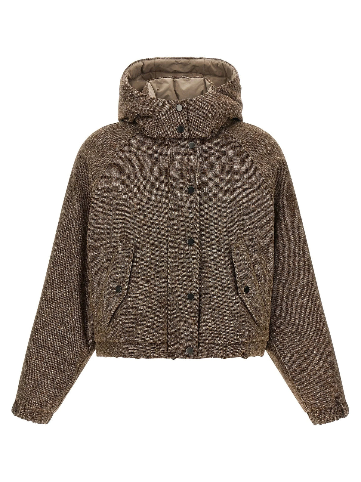 Brunello Cucinelli Brown Virgin Wool Full-Length Jacket