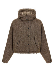 Brunello Cucinelli Brown Virgin Wool Full-Length Jacket