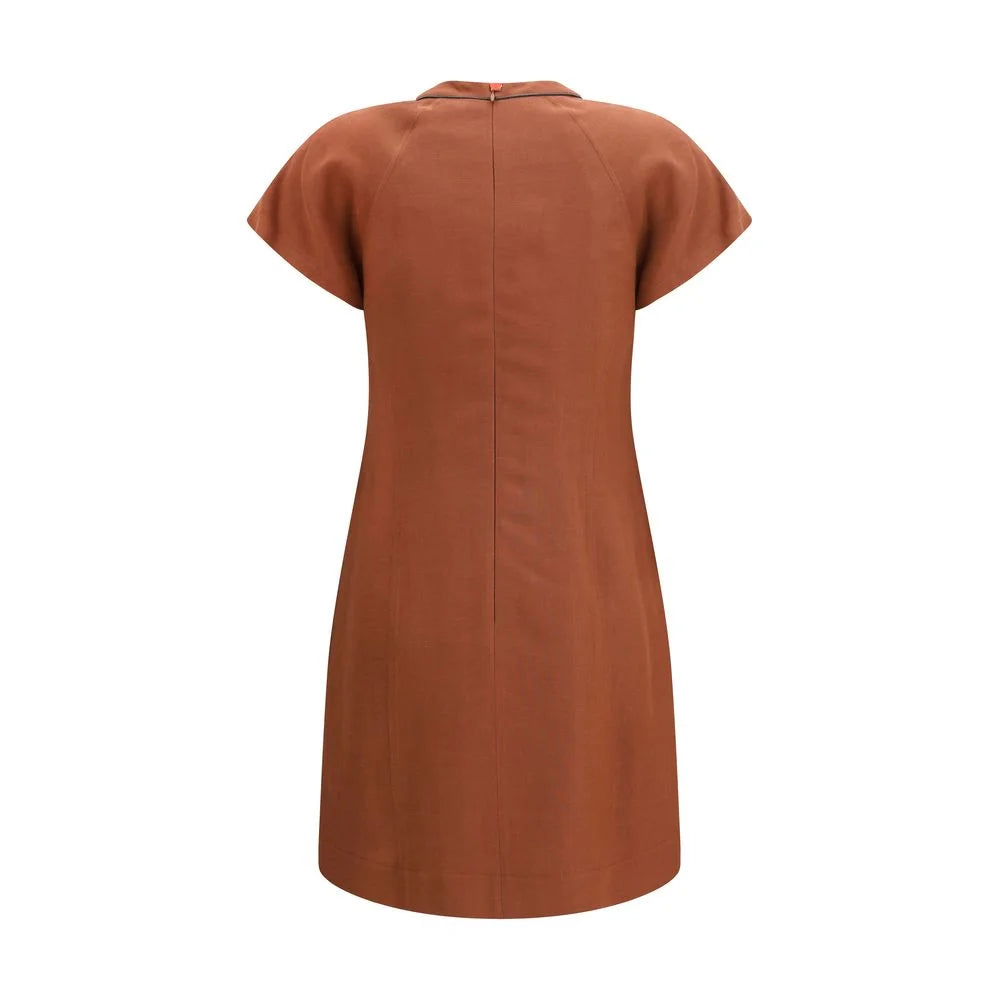 Brunello Cucinelli Brown Viscose Casual Dress