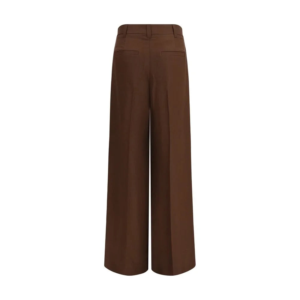 Brunello Cucinelli Brown Viscose Casual Pants