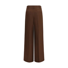 Brunello Cucinelli Brown Viscose Casual Pants