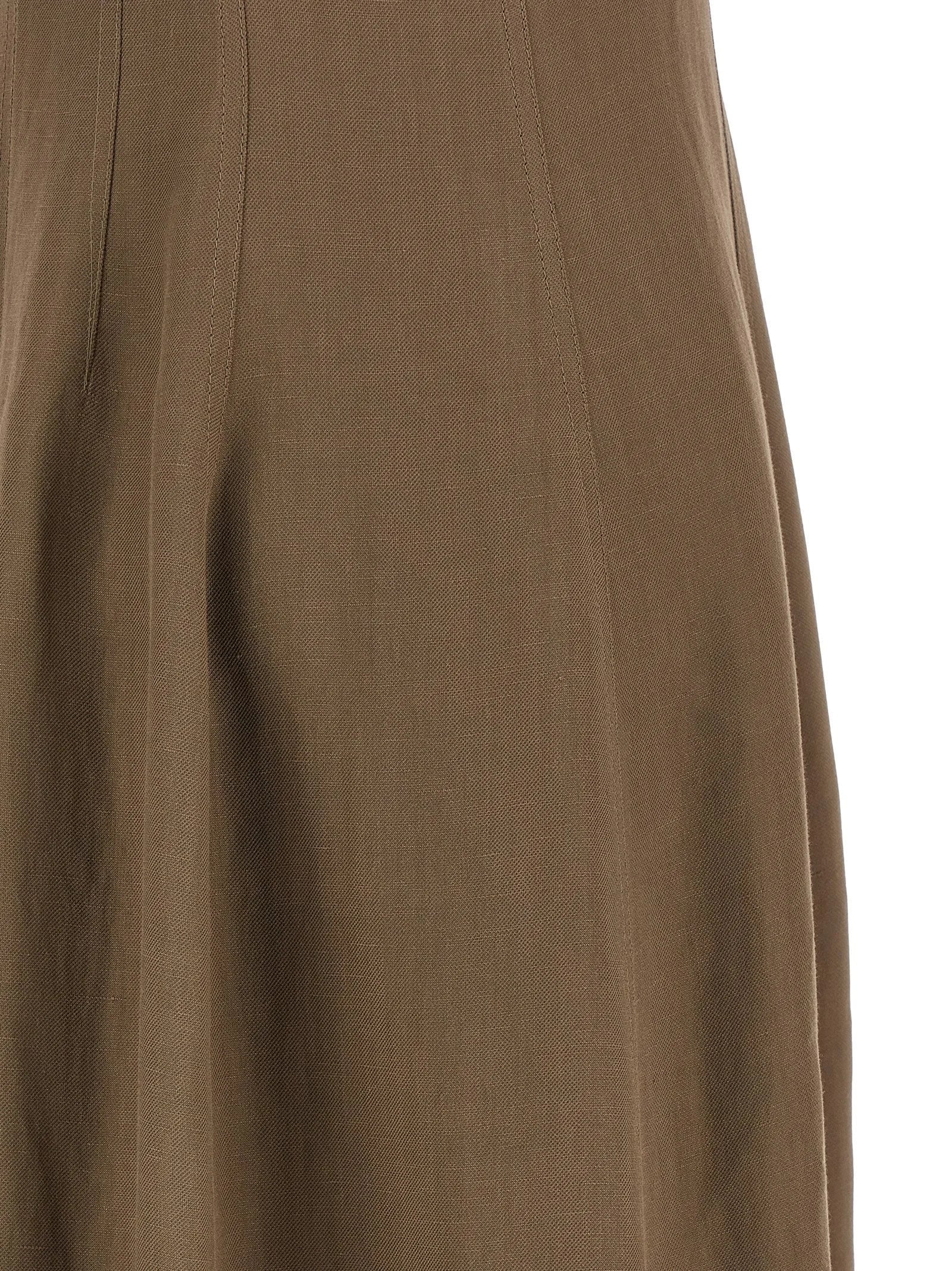 Brunello Cucinelli Brown Viscose Midi Dress - L