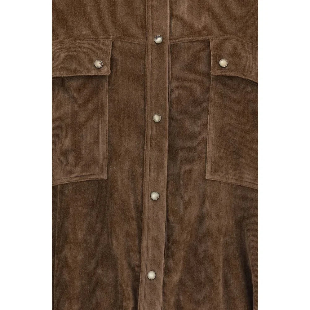 Brunello Cucinelli Brown Viscose Pattern Shirt - M