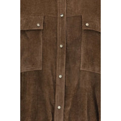 Brunello Cucinelli Brown Viscose Pattern Shirt - M