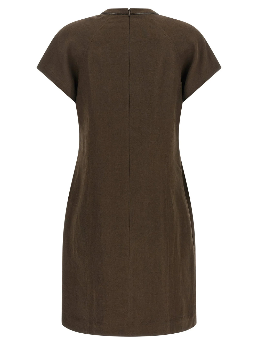 Brunello Cucinelli Brown Viscose Short Dress