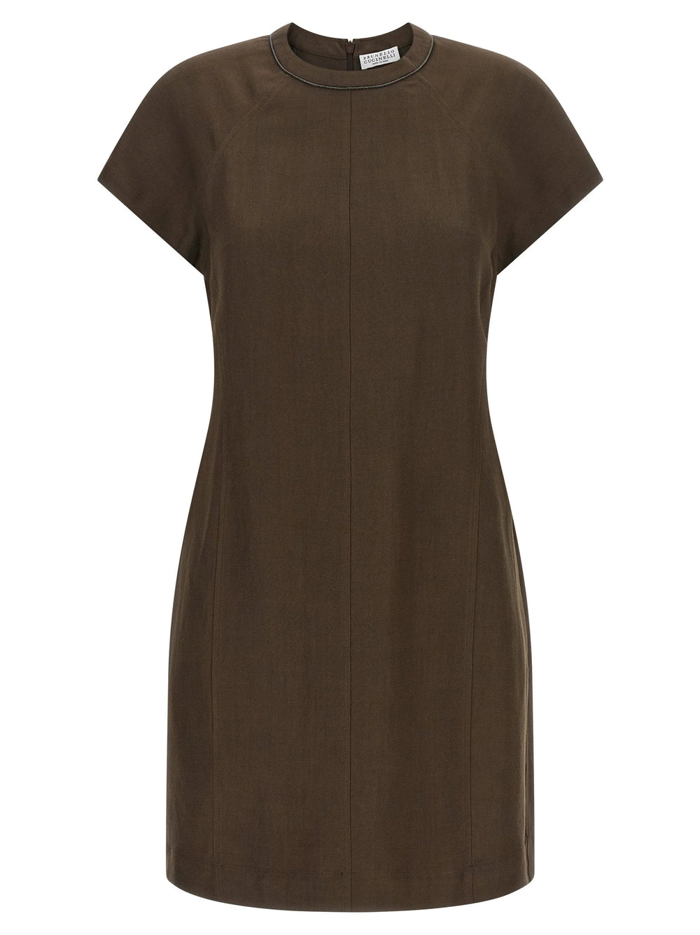 Brunello Cucinelli Brown Viscose Short Dress