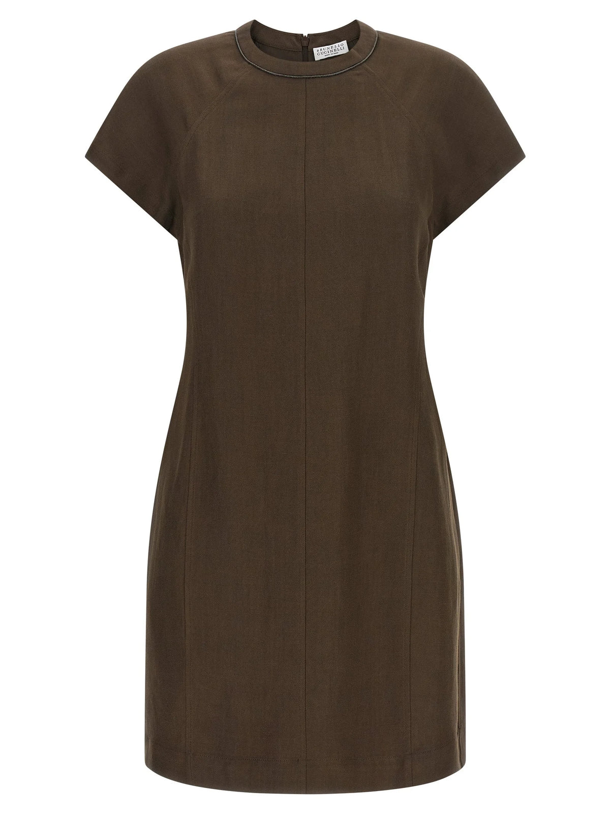 Brunello Cucinelli Brown Viscose Short Dress