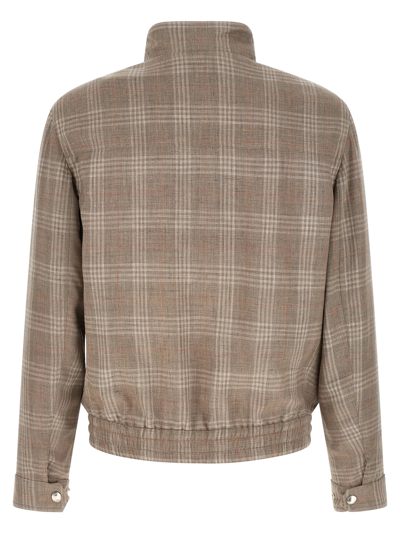 Brunello Cucinelli Brown Wool Full-Length Jacket