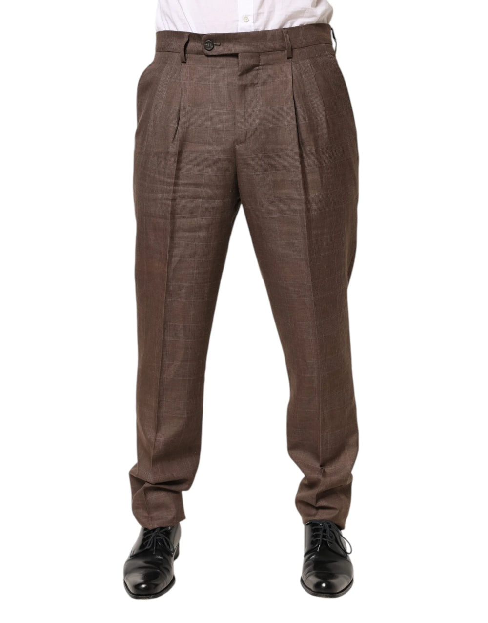 Brunello Cucinelli Brown Wool Mid Waist Dress Trouser Pants - IT50 | L
