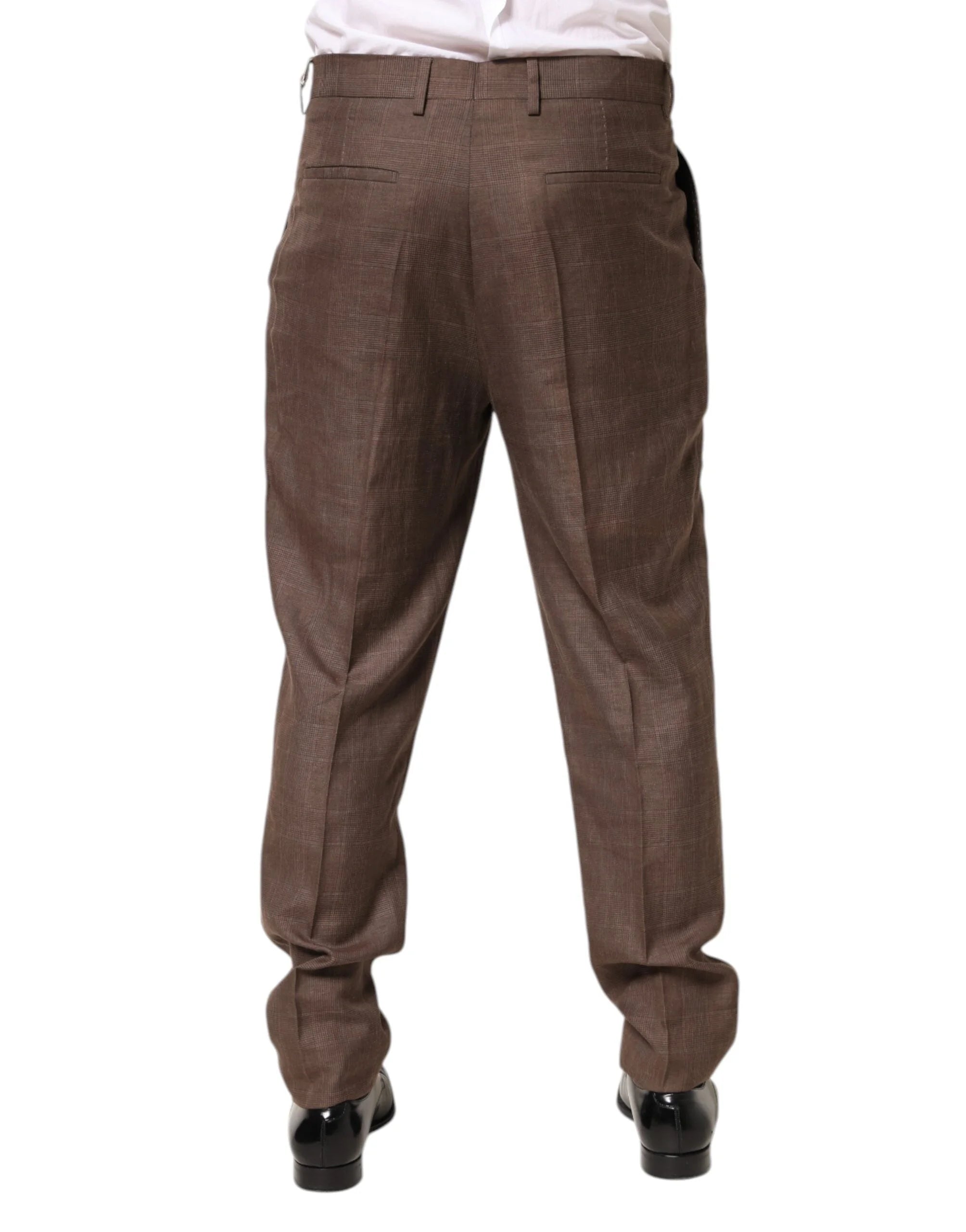 Brunello Cucinelli Brown Wool Mid Waist Dress Trouser Pants - IT50 | L