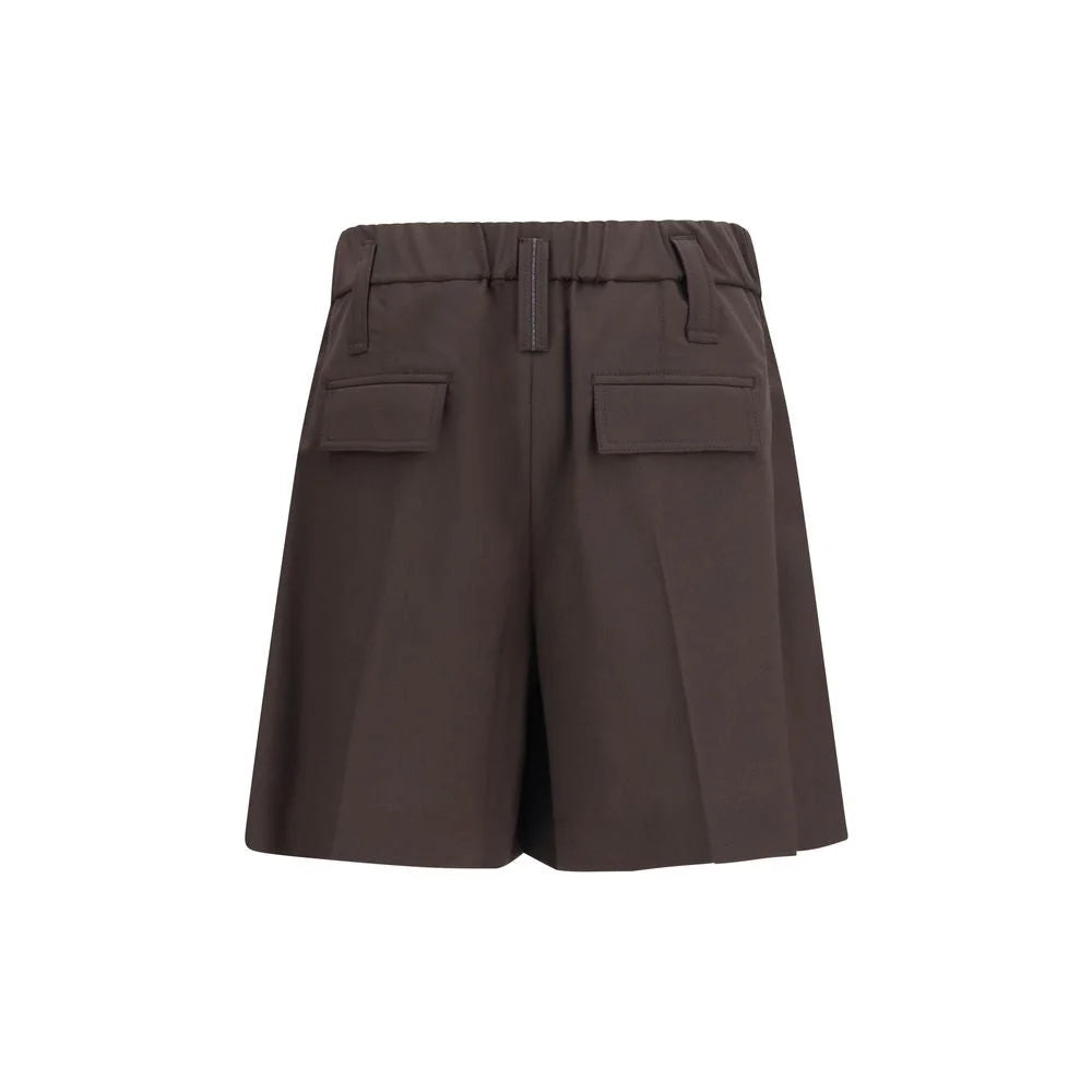 Brunello Cucinelli Brown Wool Oves Aries Bermuda Shorts - IT44 | L