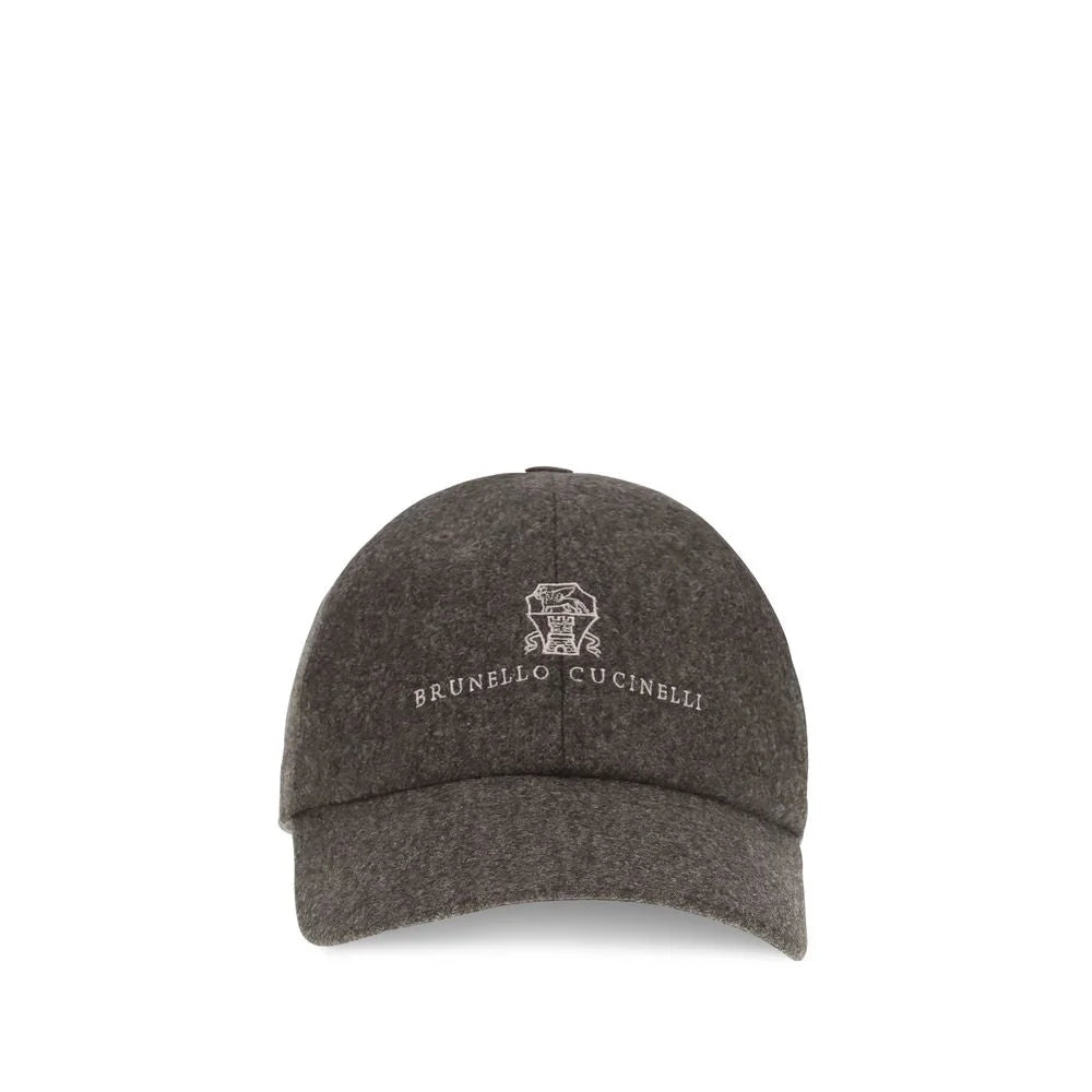 Brunello Cucinelli Brown Wool Oves Aries Cap (Baseball Hat)