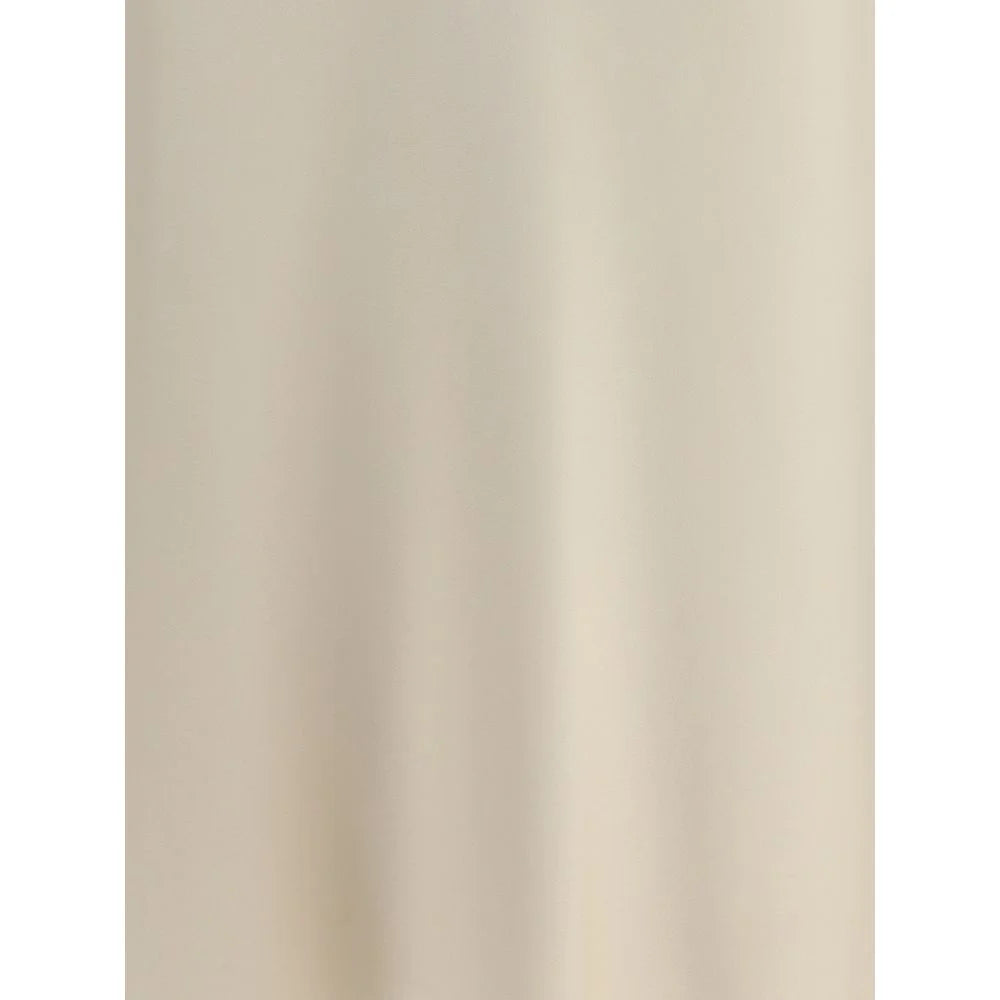 Brunello Cucinelli Cream Acetate Midi Skirt