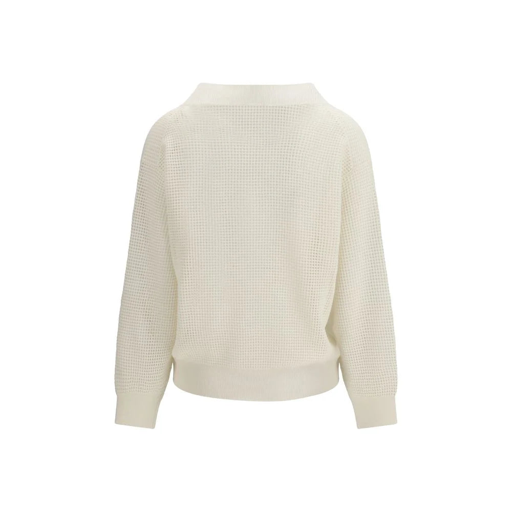 Brunello Cucinelli Cream Cashmere Cashmere Sweater