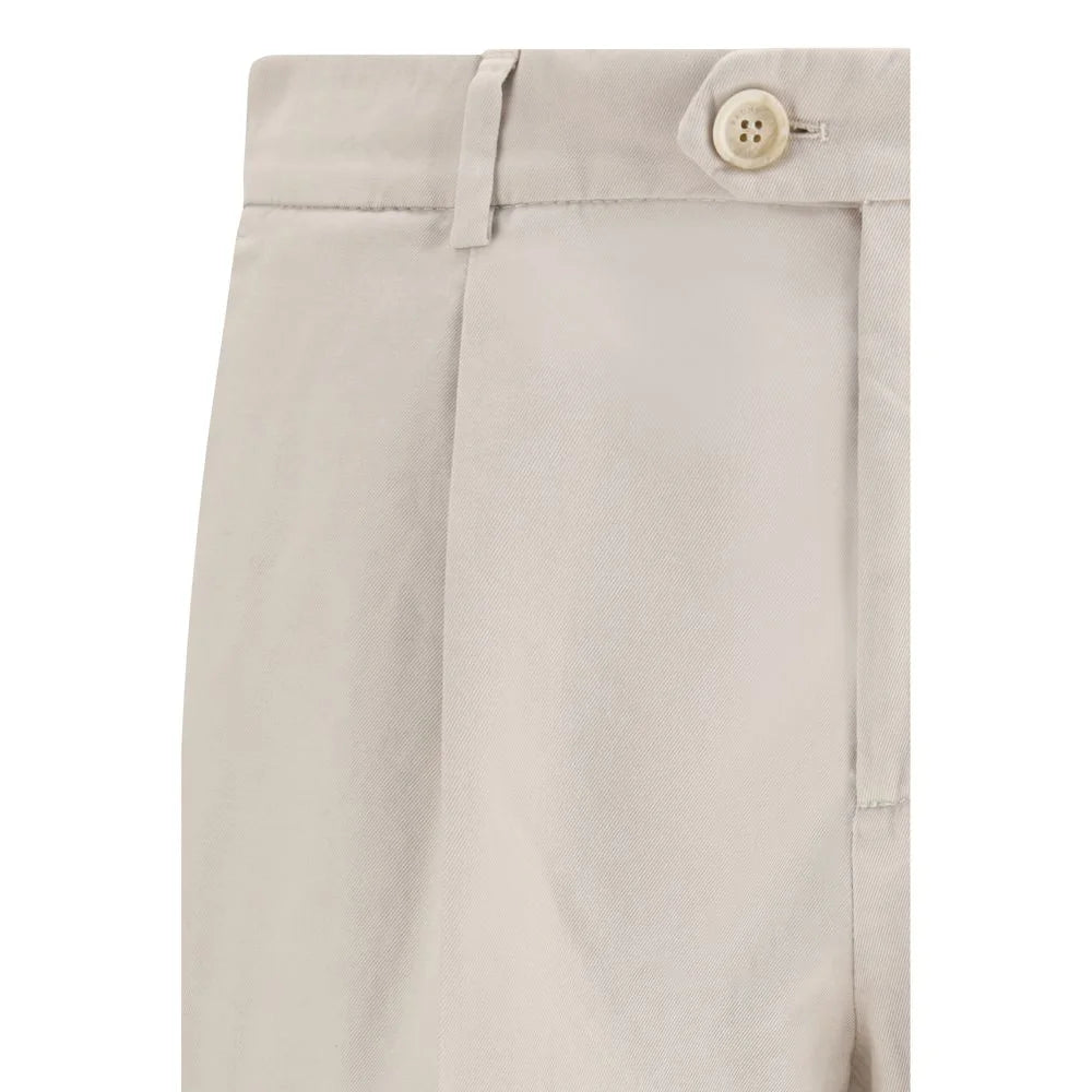 Brunello Cucinelli Cream Cotton Casual Pants