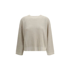 Brunello Cucinelli Cream Cotton Sweatshirt