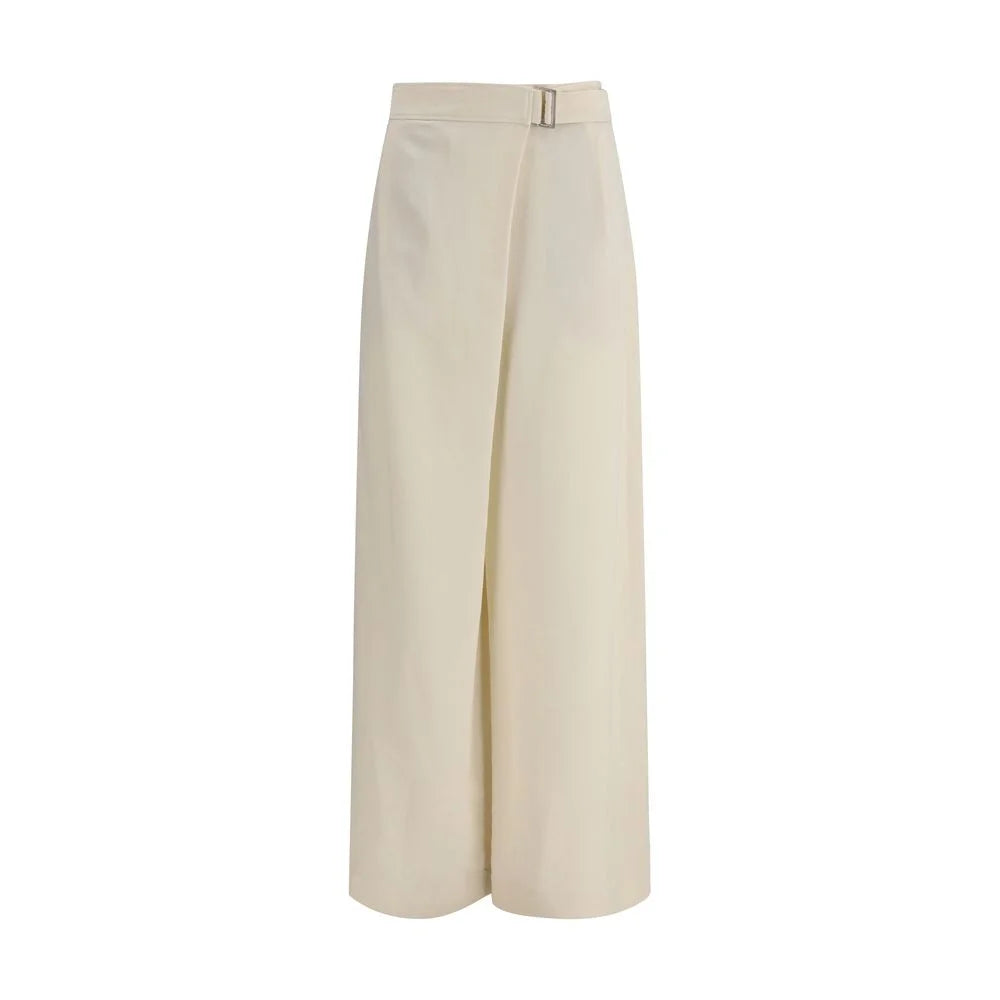 Brunello Cucinelli Cream Viscose Casual Pants