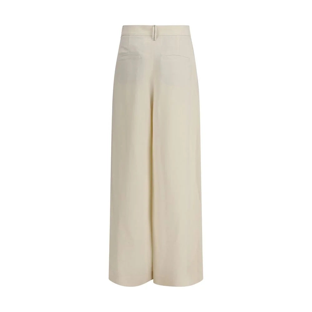 Brunello Cucinelli Cream Viscose Casual Pants - IT42 | L