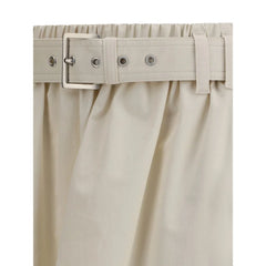 Brunello Cucinelli Cream Wide Long Skirt - IT44 | L