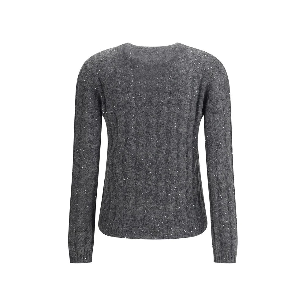 Brunello Cucinelli Dazzling Cable’s Sweater in Mohair cotton and wool - XL - Sweaters