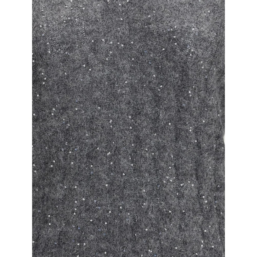 Brunello Cucinelli Dazzling Cable’s Sweater in Mohair cotton and wool - XL - Sweaters