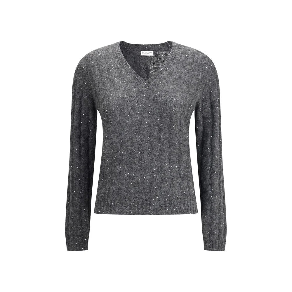 Brunello Cucinelli Dazzling Cable’s Sweater in Mohair cotton and wool - XL - Sweaters