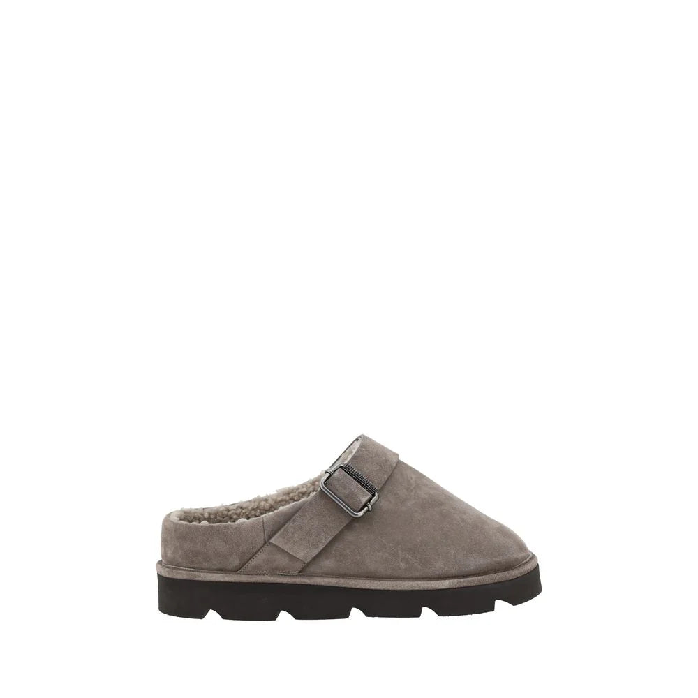 Brunello Cucinelli Fur Sabot - Flats
