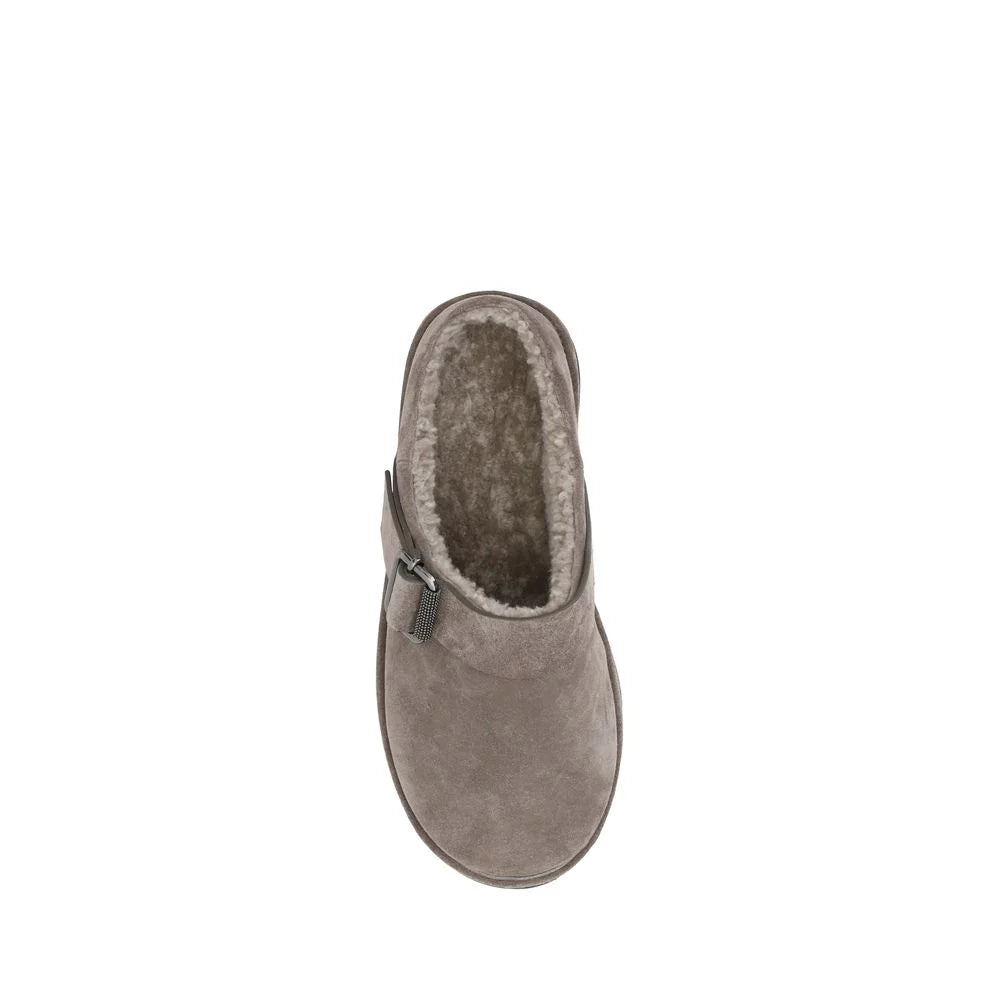 Brunello Cucinelli Fur Sabot - Flats