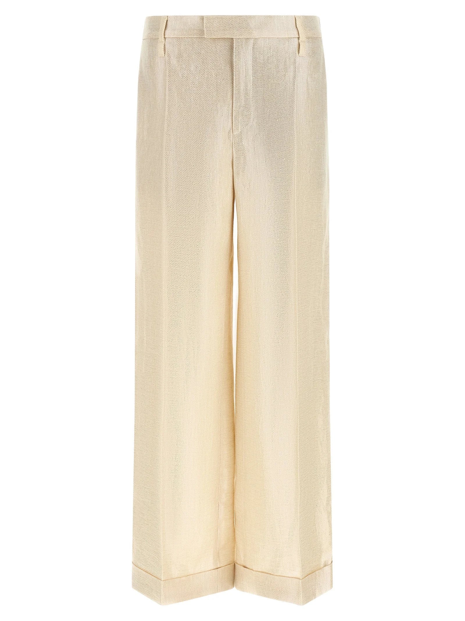Brunello Cucinelli Gold Linen Casual Pants