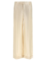 Brunello Cucinelli Gold Linen Casual Pants