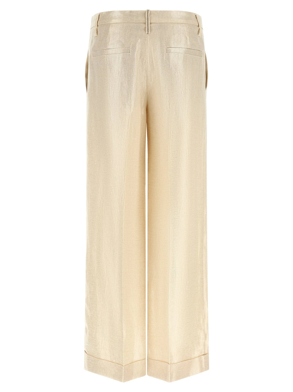 Brunello Cucinelli Gold Linen Casual Pants