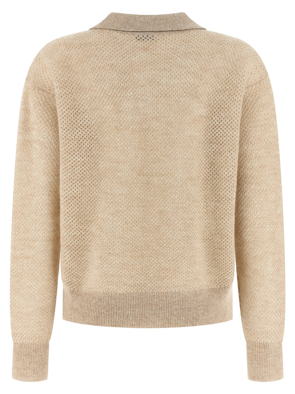 Brunello Cucinelli Gold Wool Polo Shirt
