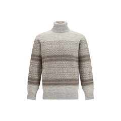 Brunello Cucinelli Gray Alpaca Vicugna Pacos Turtleneck