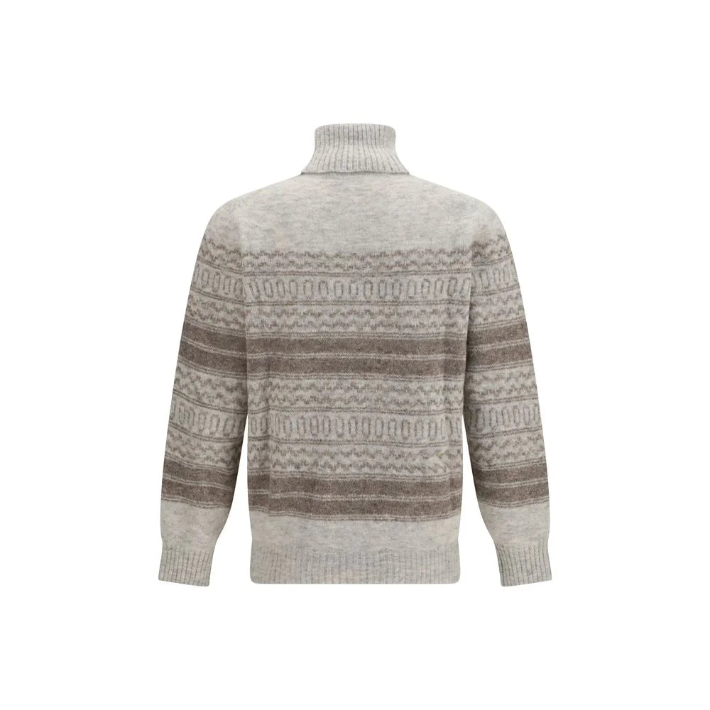 Brunello Cucinelli Gray Alpaca Vicugna Pacos Turtleneck