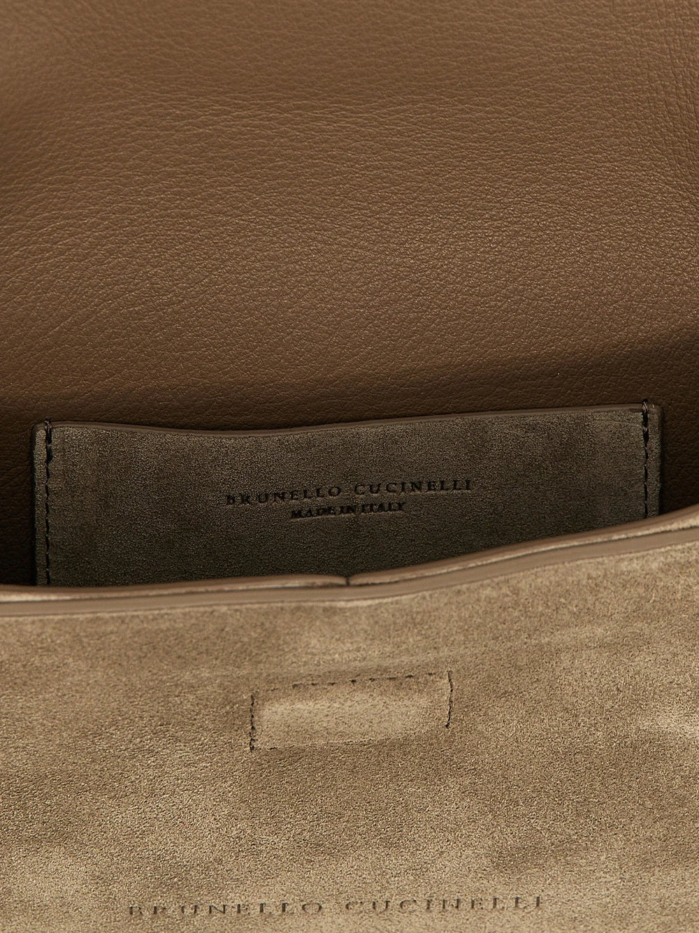 Brunello Cucinelli Gray Calfskin Clutch Bag