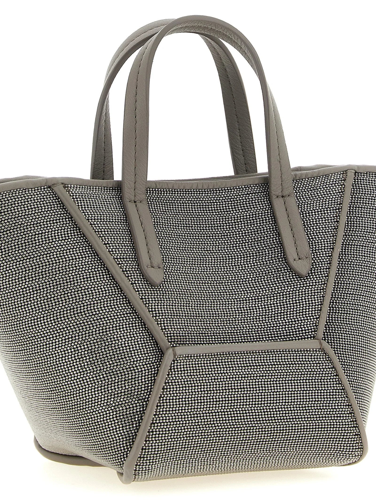 Brunello Cucinelli Gray Calfskin Handbag