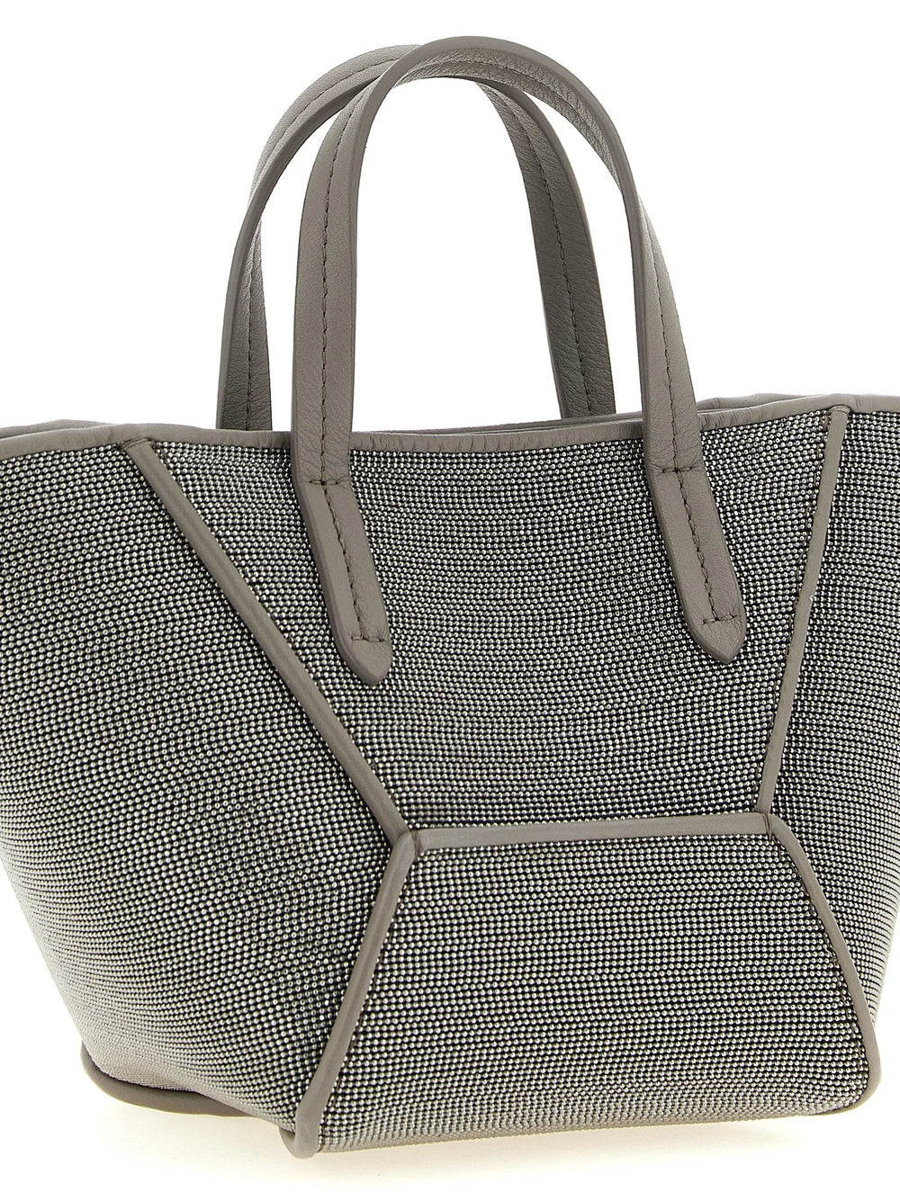 Brunello Cucinelli Gray Calfskin Handbag