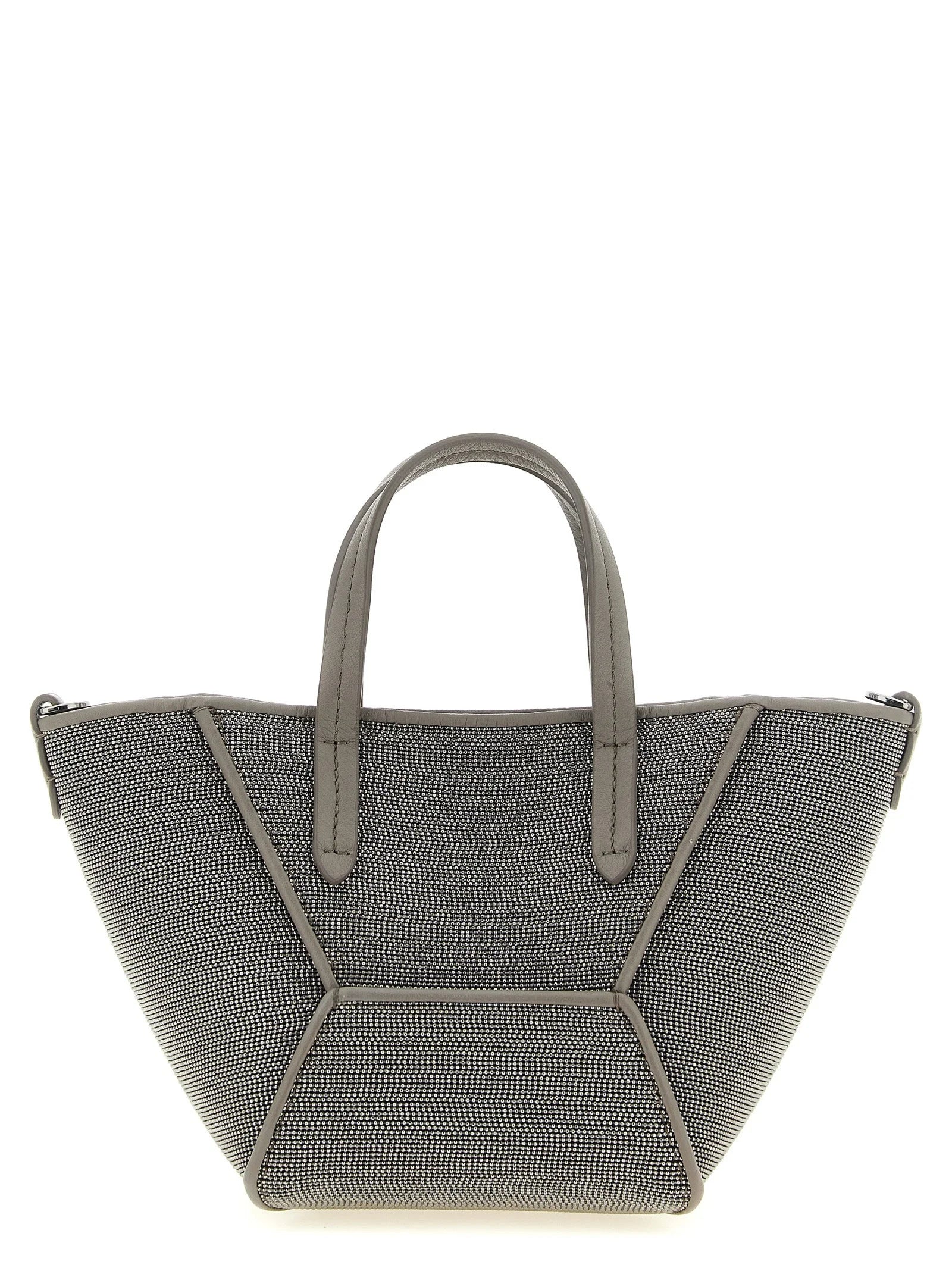 Brunello Cucinelli Gray Calfskin Handbag