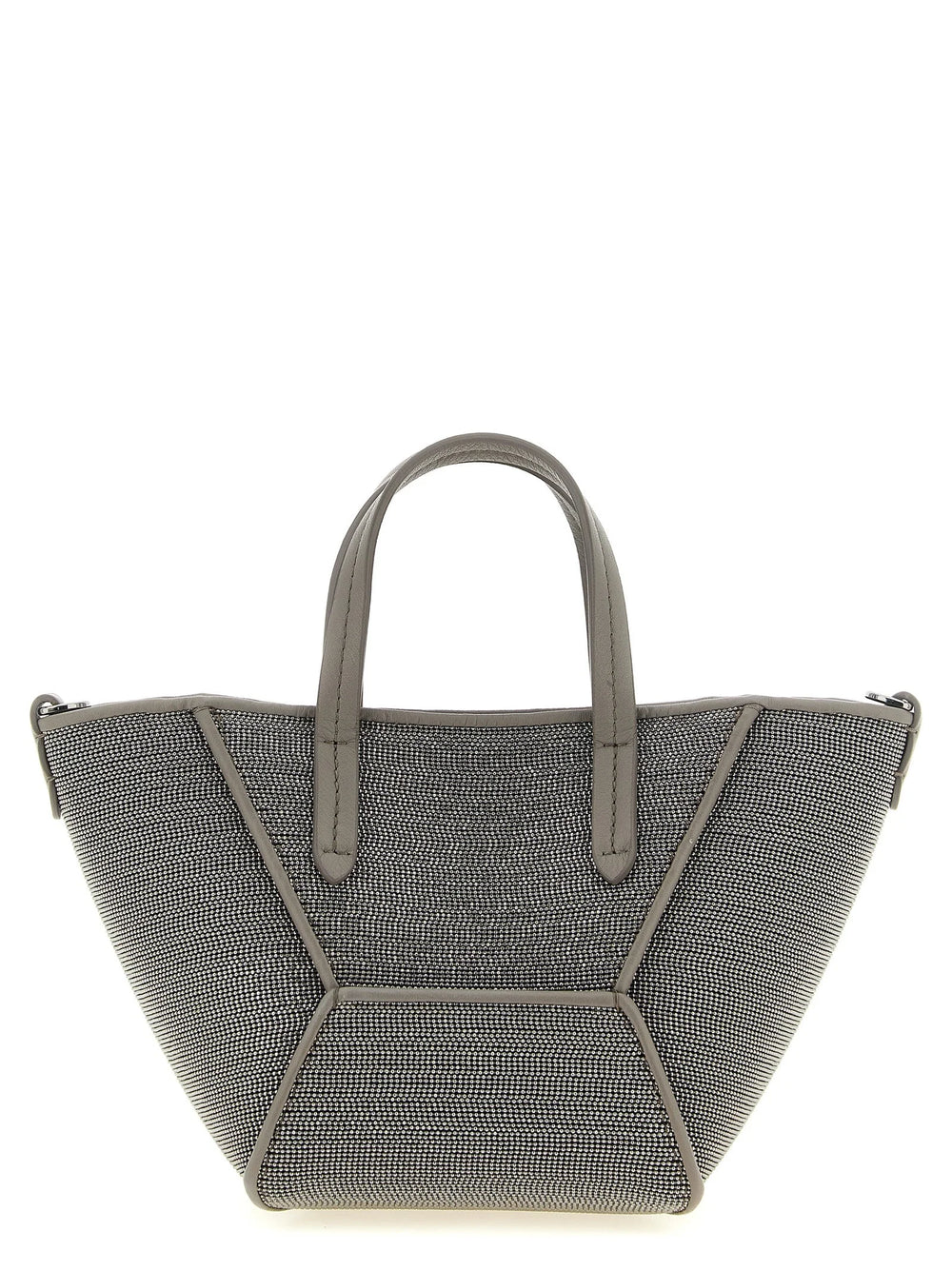 Brunello Cucinelli Gray Calfskin Handbag