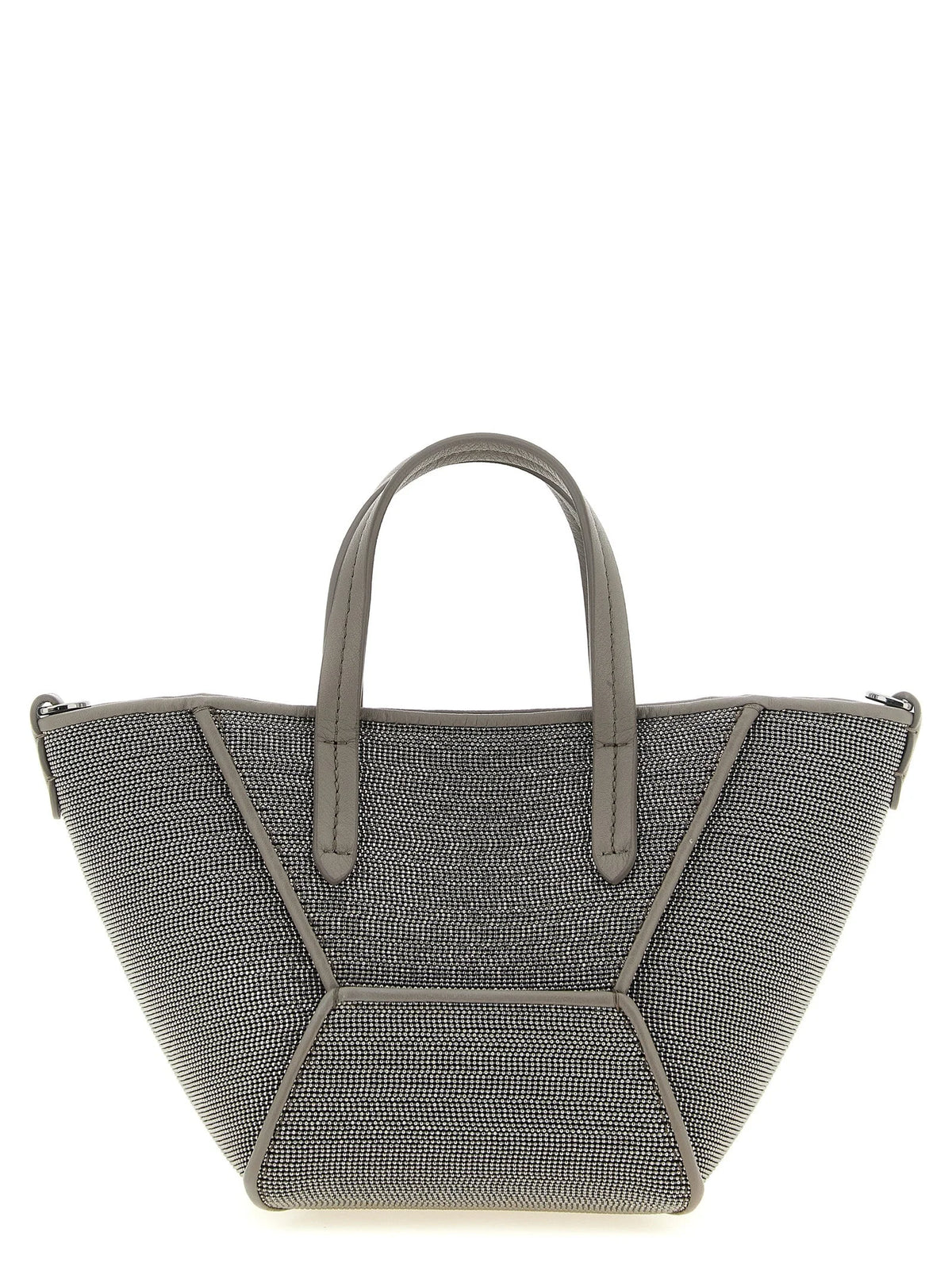 Brunello Cucinelli Gray Calfskin Handbag