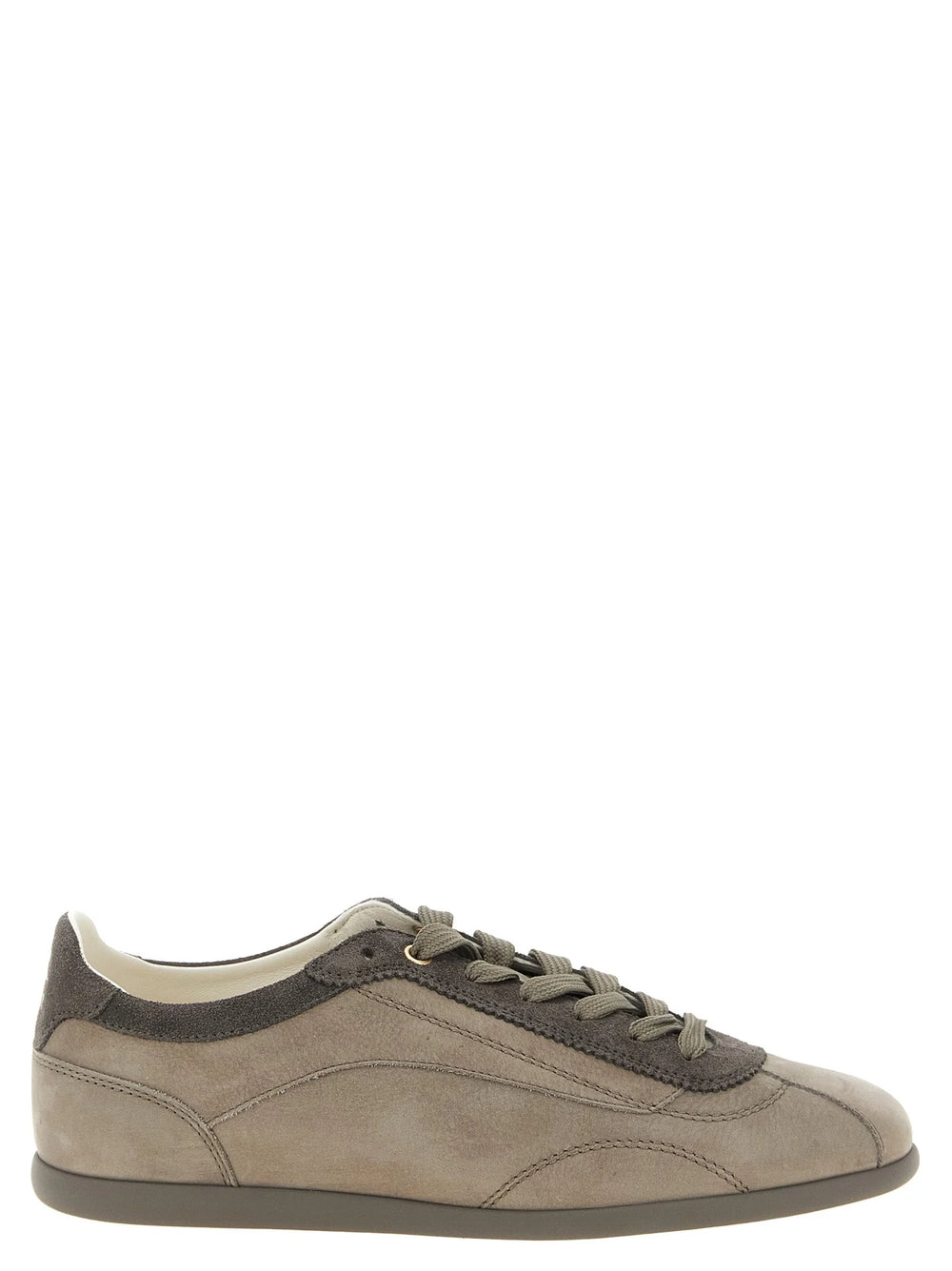 Brunello Cucinelli Gray Calfskin Low Top Sneakers