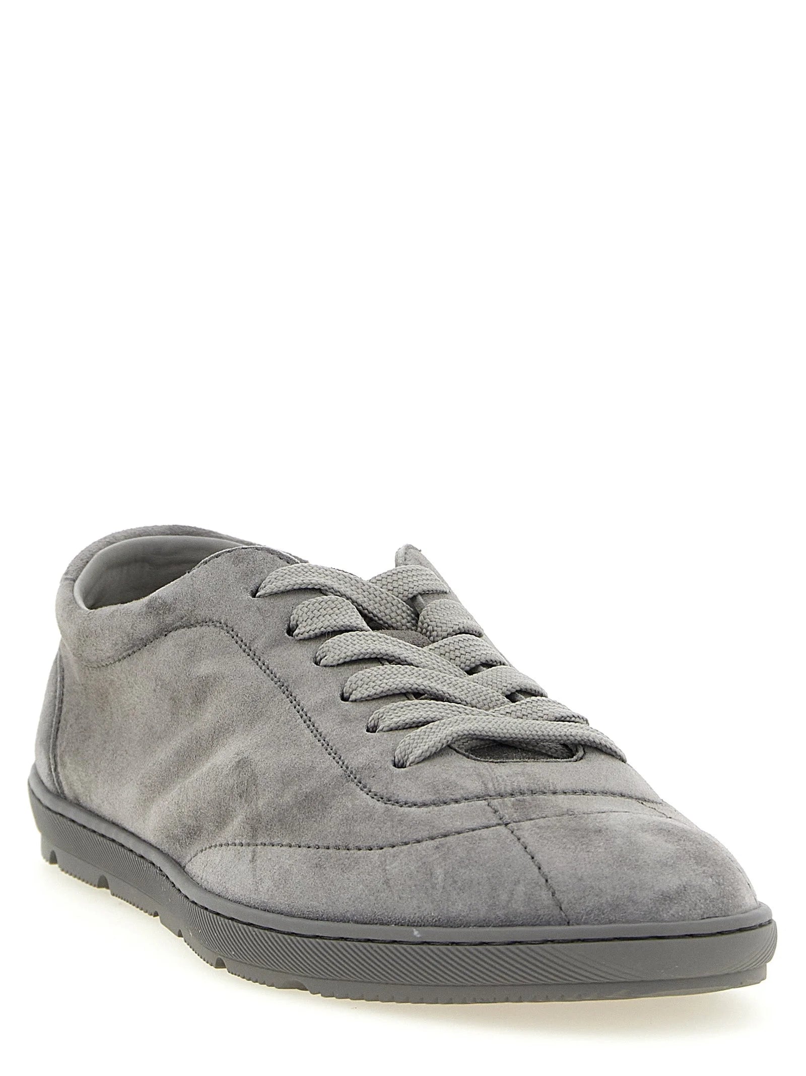 Brunello Cucinelli Gray Calfskin Low Top Sneakers - EU 42 | US 9
