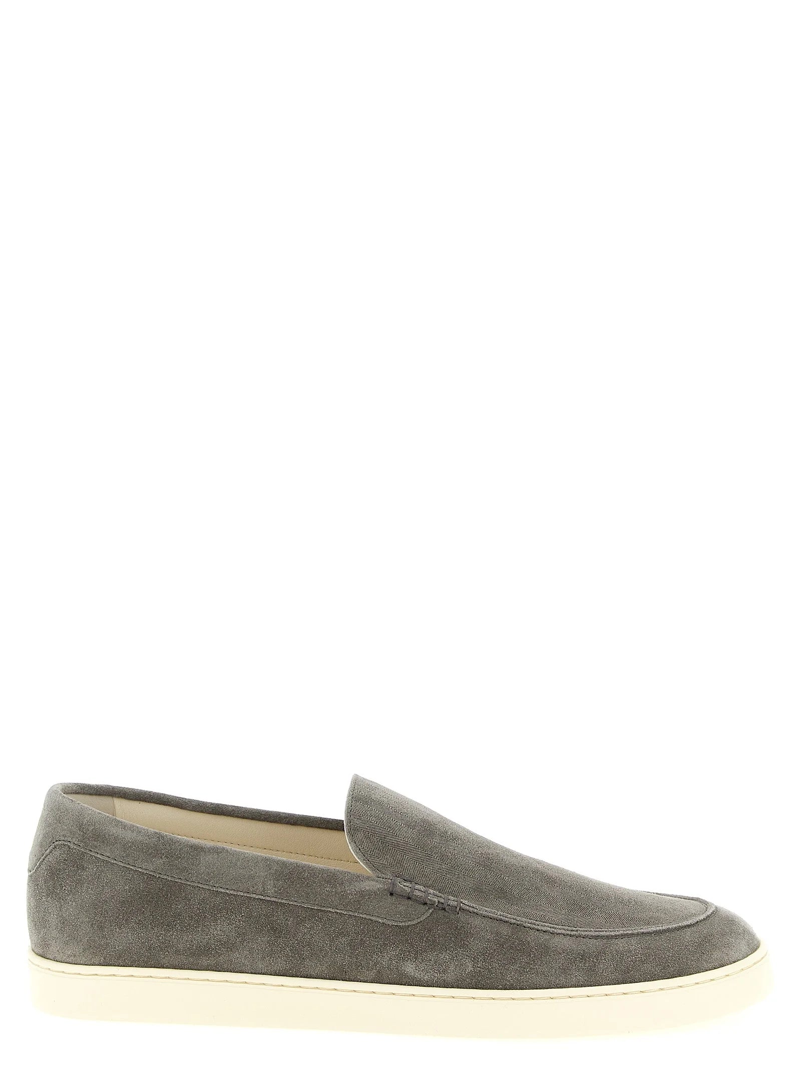 Brunello Cucinelli Gray Calfskin Low Top Sneakers - EU44/US11