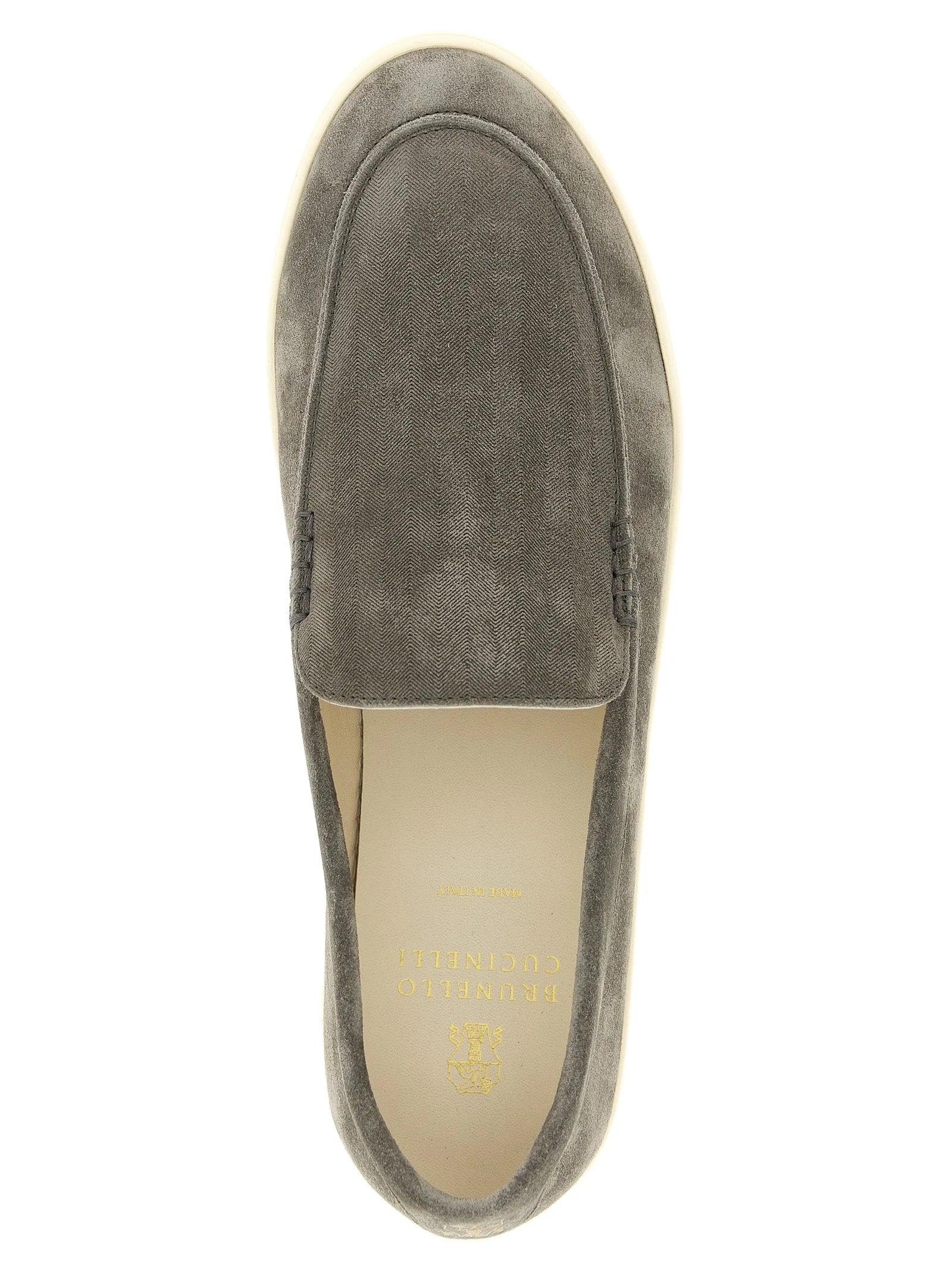 Brunello Cucinelli Gray Calfskin Low Top Sneakers - EU44/US11