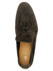 Brunello Cucinelli Gray Calfskin Slip-On Loafers - EU 42 | US 9